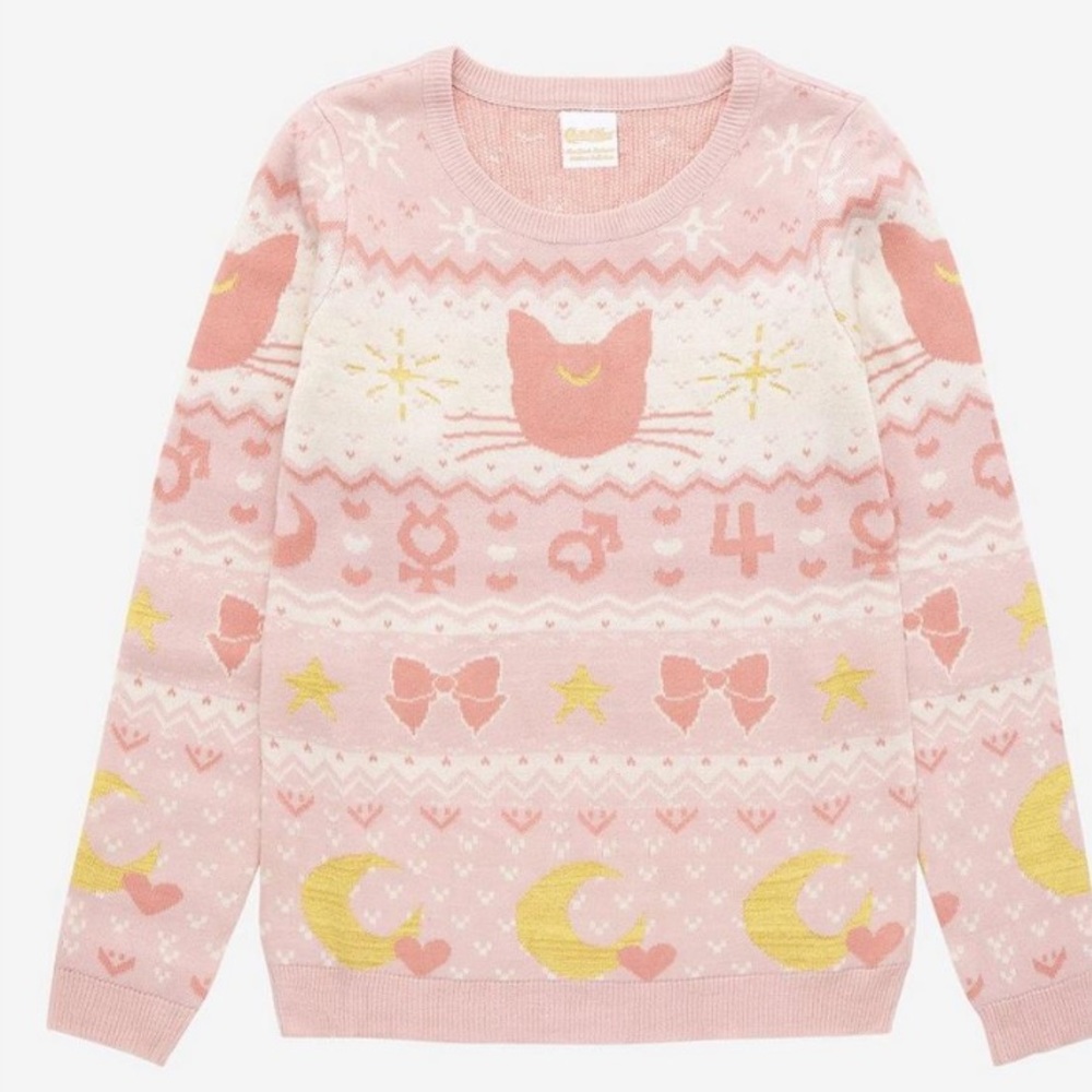 Sailor Moon Luna‎ & Sailor Guardian Symbols Women's Holiday Sweater